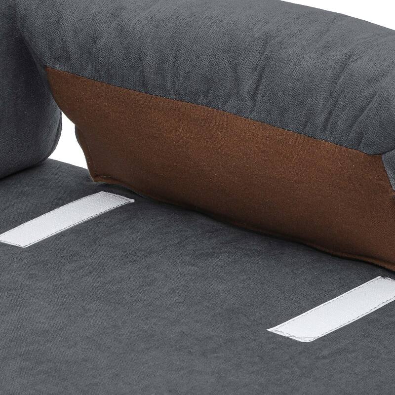 Moasis 109'' U-Shape Sectional Sofa Couch, 4 Seat Sofa Set with Double Chaise, Armrests w/ Cup Holder/Storage, 4 Thick Cushions,