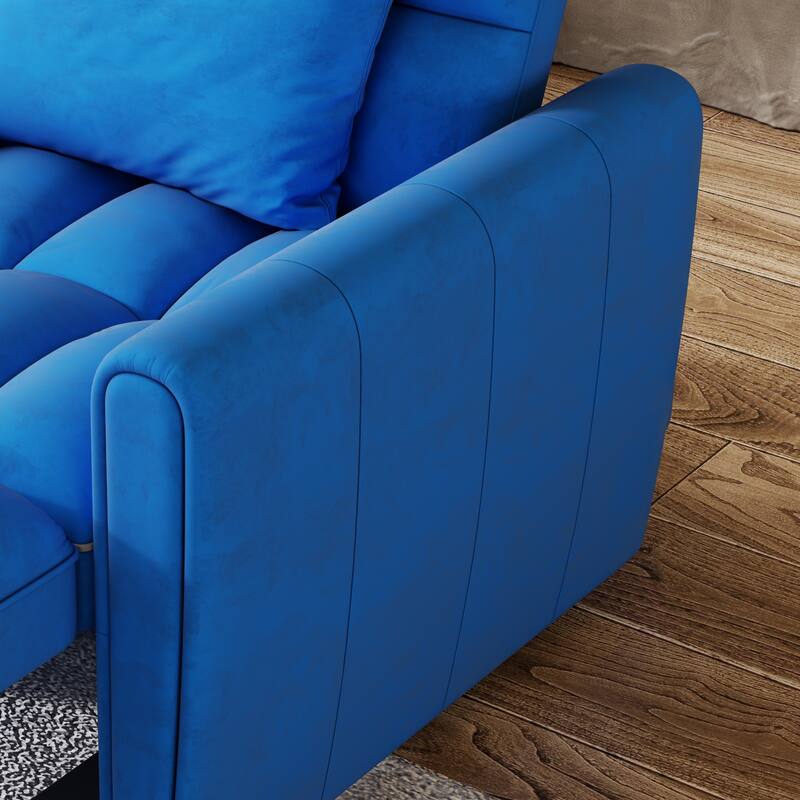 38.2-inch foldable large-size sofa bed, modern velvet single sofa, sofa bed with adjustable backrest