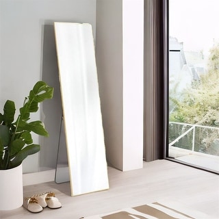 Floor Standing Mirror/Wall Mirror with Stand Aluminum Alloy Thin Frame ...