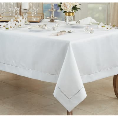 Shimmering Tablecloth with Piping Detail