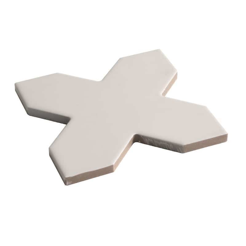 Seville 7" Star with 5" Cross Matte Porcelain Wall and Floor Tile (10.62 sq ft/case) - 68 Pack