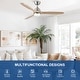 preview thumbnail 46 of 157, YUHAO SylvanAir Modern 52 in. Flush Mount Outdoor/Indoor Ceiling Fan with 3 Solid Wood Blades and DC Reversible Motor