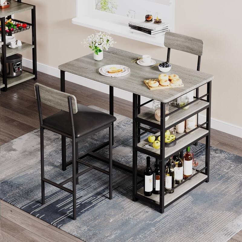 Dining Table Set for 2 - Grey