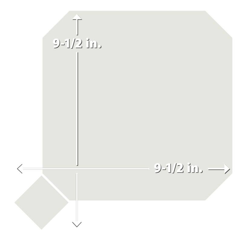 Merola Tile Vaudeville Octagon Nacar with Taco Nacar 7-7/8" x 7-7/8" Porcelain Floor and Wall Tile