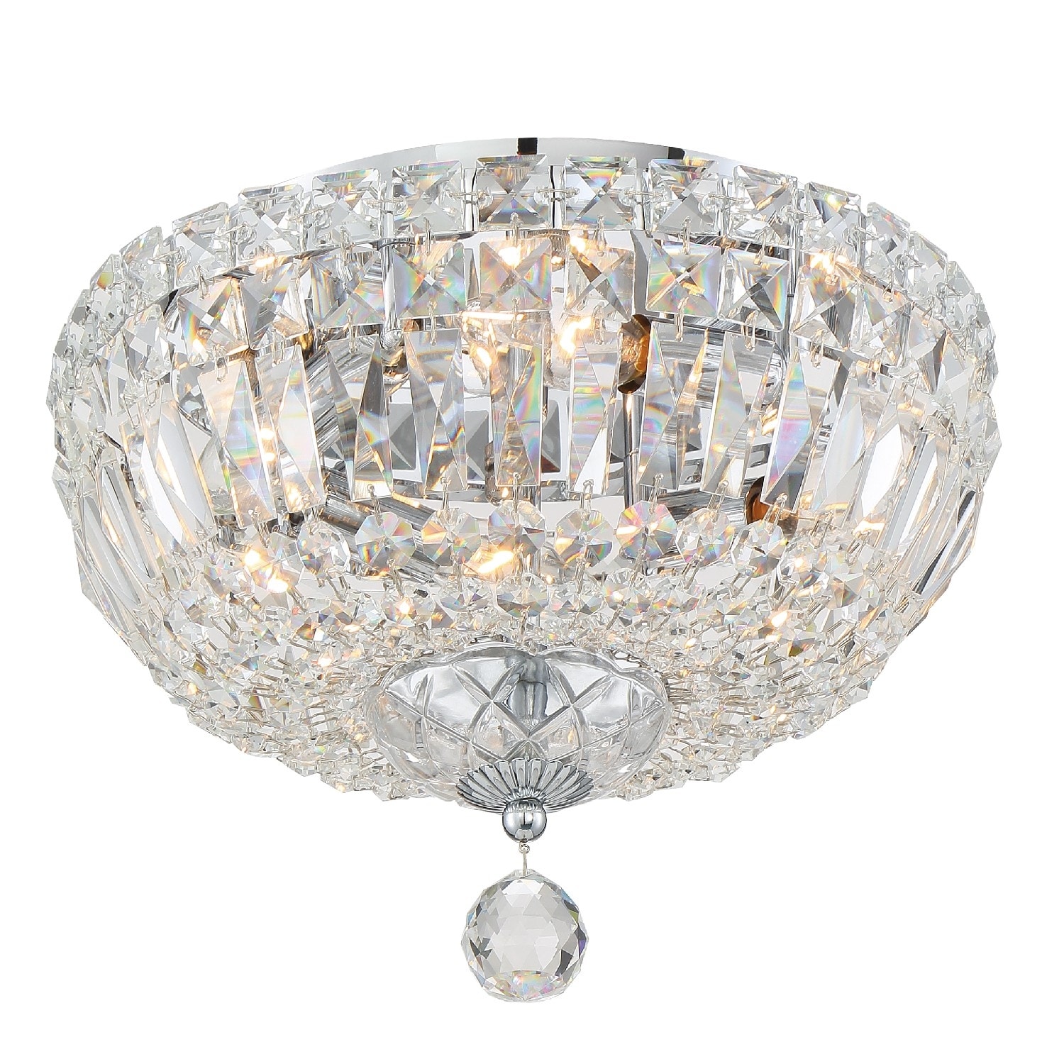 Roslyn 4 Light Chrome Ceiling Mount - 12'' W x 9'' H