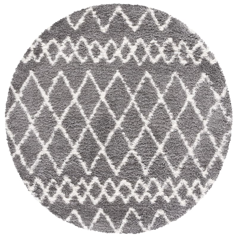 SAFAVIEH Berber Shag Ilmie Light Grey/Cream Rug