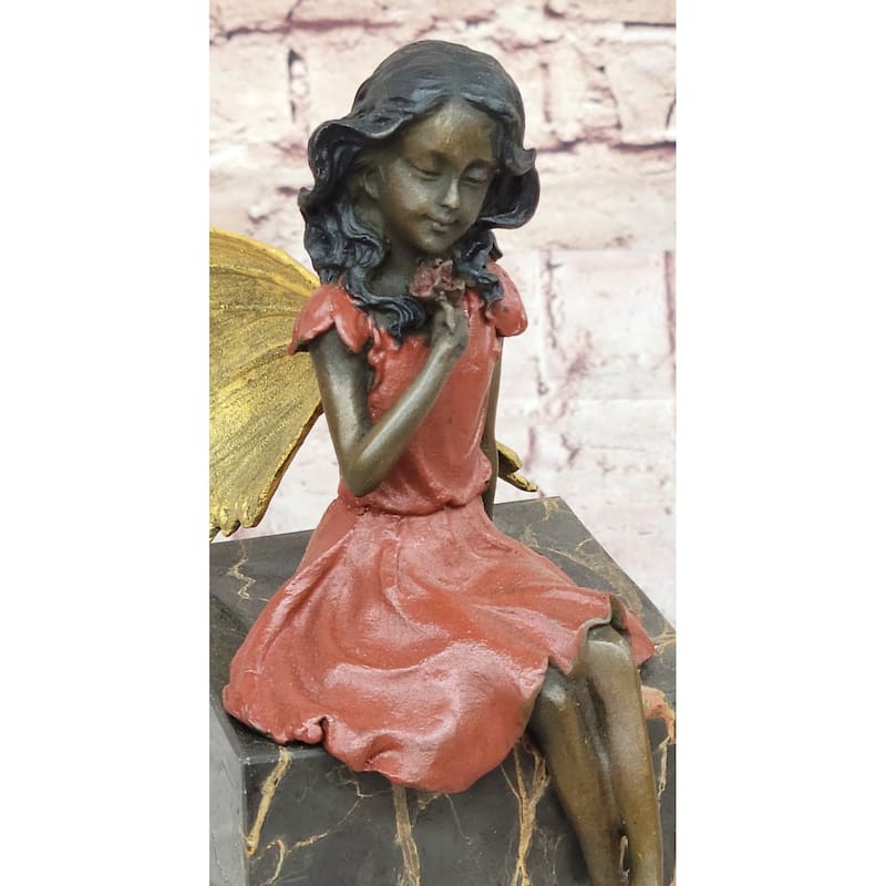 Hand Made Original Milo Fairy Angel Genuine Bronze Sculpture