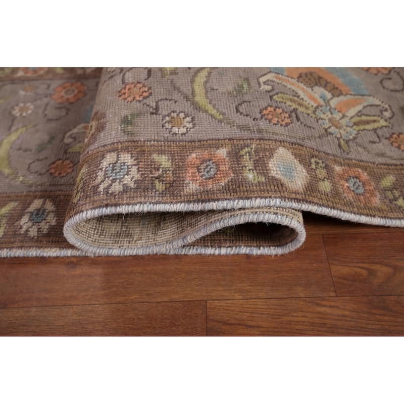 Tabriz Vintage Persian Rug Hand-Knotted Traditional Wool Carpet - 9'6" x 12'11"