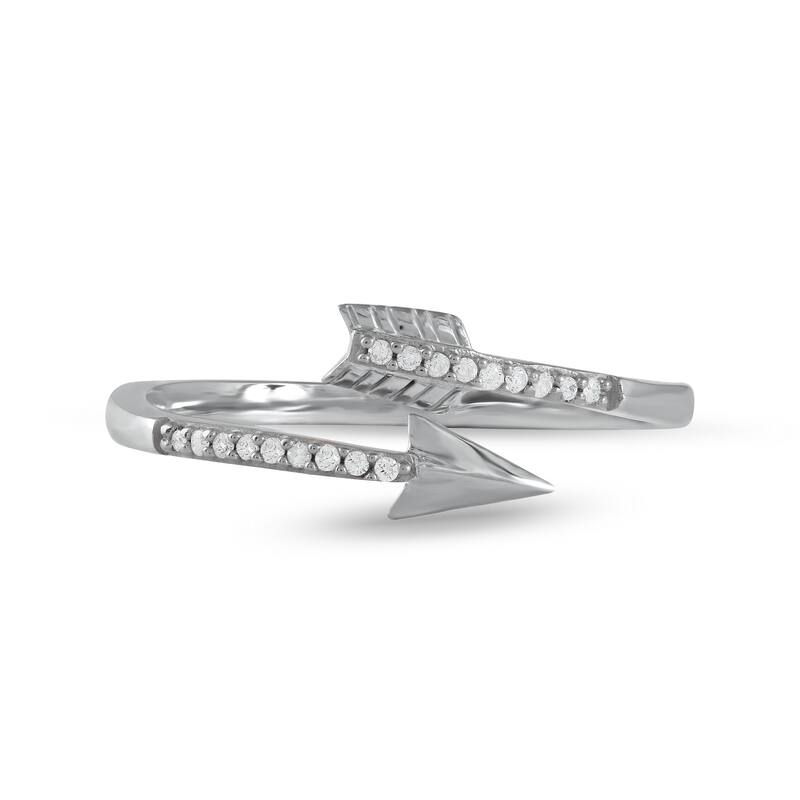 1/20ct TDW Diamond Arrow Wrap Fashion Ring in 10K Gold for Women