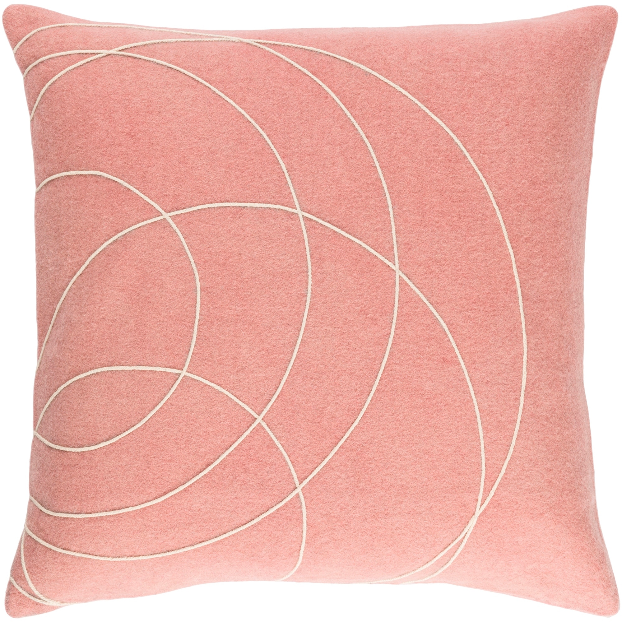 Decorative Liana Mauve Throw Pillow Cover 22 x 22 Bed Bath