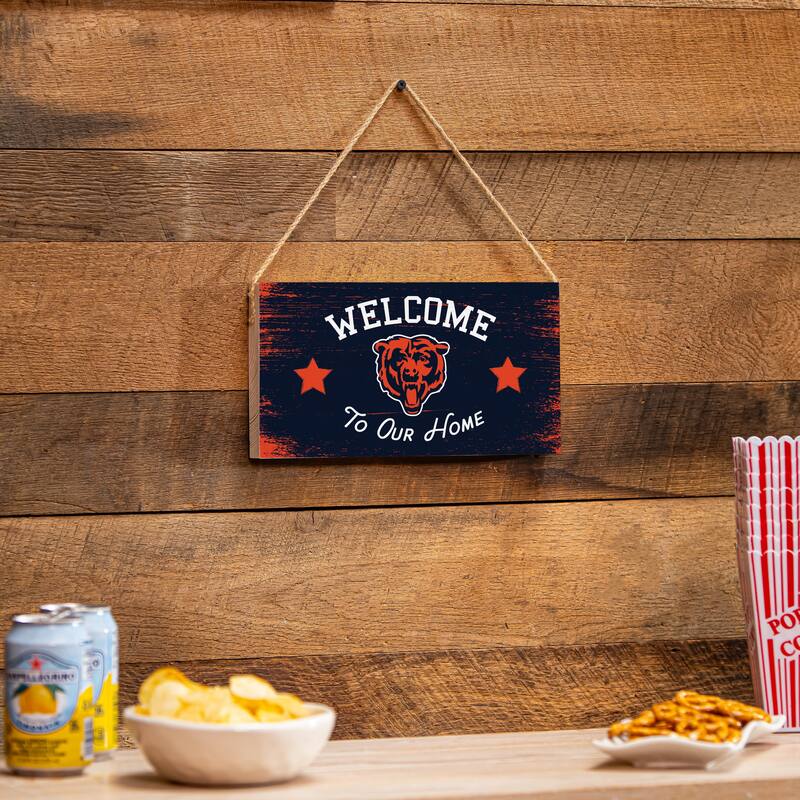 Chicago Bears Wooden Door Decor Wall Sign - Multi-Color - 6 x 11