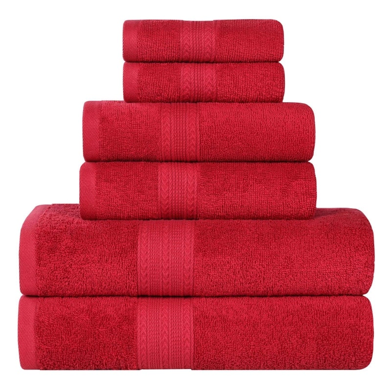 Eco-Friendly Sustainable Cotton 6-Piece Bathroom Towel Set
