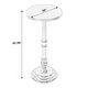 preview thumbnail 3 of 1, Garland 10 in. W Round All Metal Pedestal Base End Table