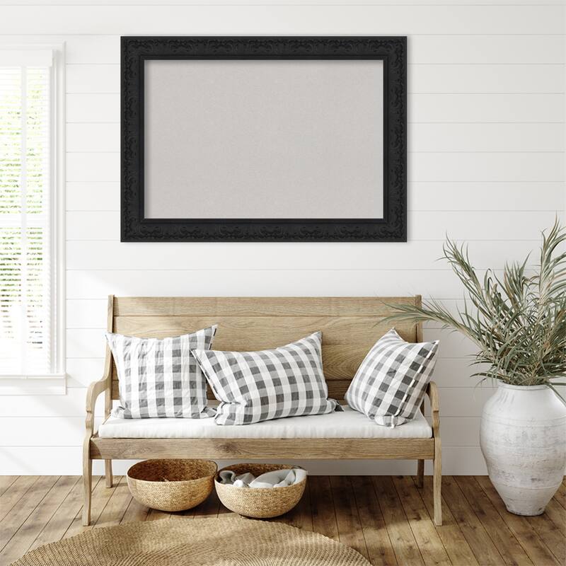 Luxe Black Framed Cork Board - Bulletin Board, Organization Board, Pin Board