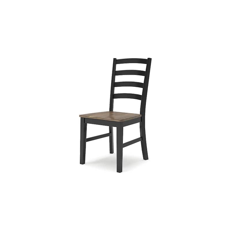 Signature Design by Ashley Wildenauer Brown/Black Dining Chair - 19" W x 23.25" D x 39" H