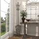 preview thumbnail 9 of 17, Black Metal Vintage Style Coat Rack with Scroll Designs