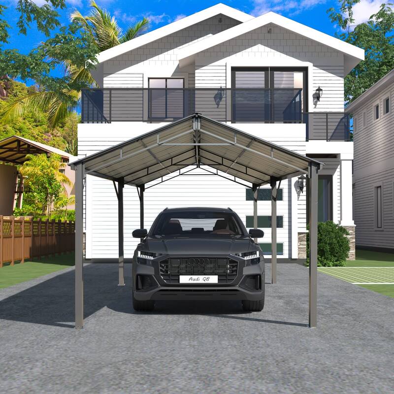 Multi Car Port Outdoor Carport with Durable Galvanized Steel Roof , Multi-Functional ...