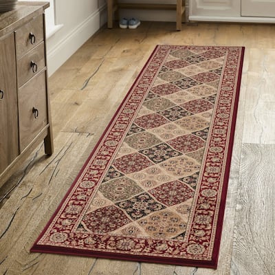 Red 2 ft. 7 in. x 9 ft. 10 in. Area Rug - 10' x 3'