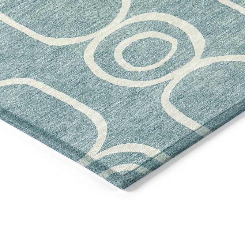 Machine Washable Indoor/ Outdoor Modern Vibe Chantille Rug