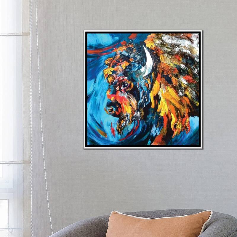 iCanvas "Buffalo" by Lindsey Dahl Framed Canvas Print