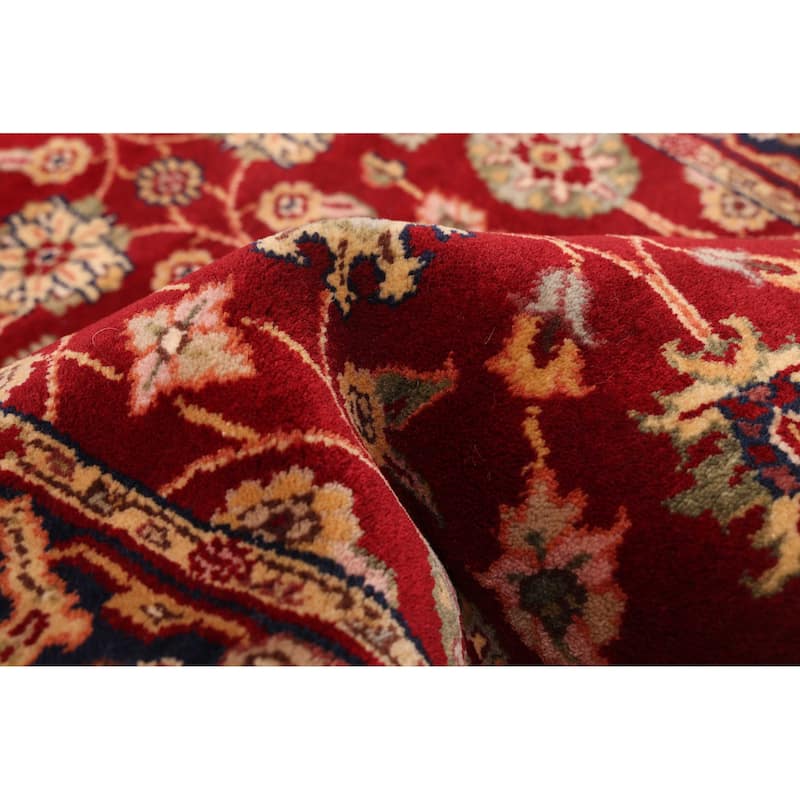 ECARPETGALLERY Hand-knotted Finest Agra Jaipur Red Wool Rug - 2'6 x 11'7