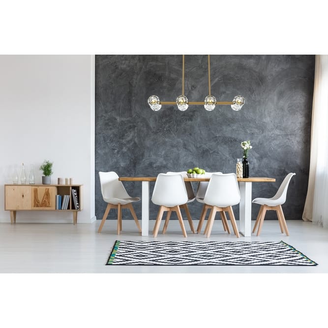 Elegant Lighting 3505D31 Eren 8 Light 31" Wide Crystal Linear Pendant