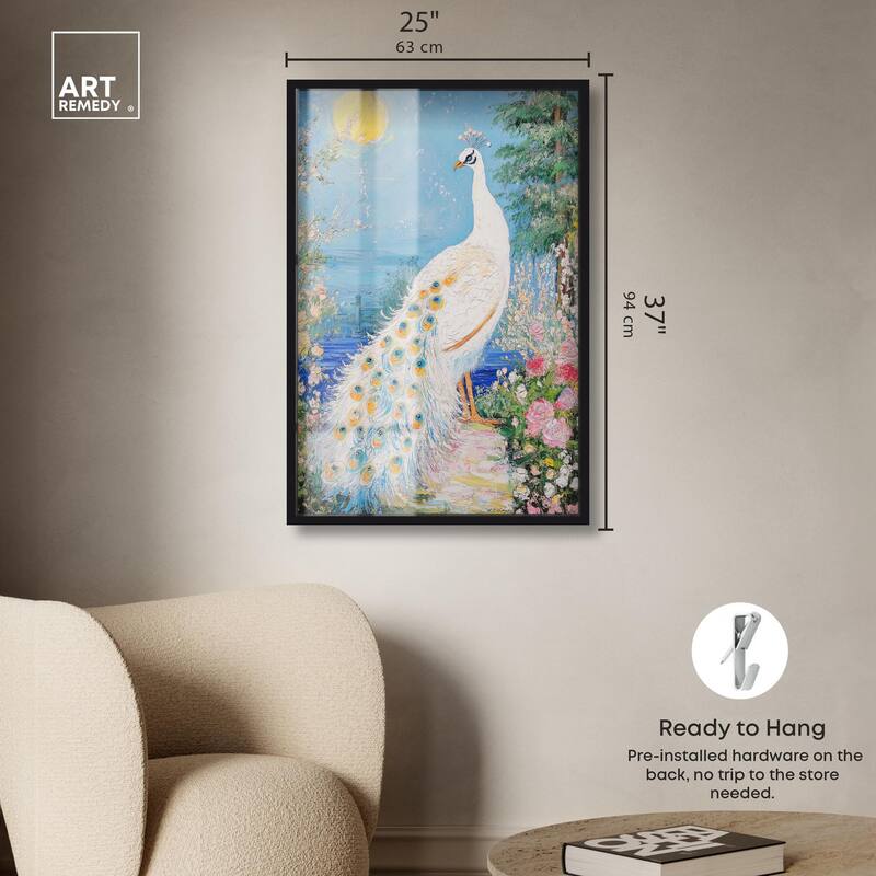 Peacock in Paradise Shadowbox by Art Remedy