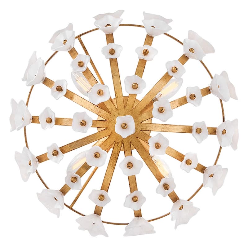 Fredrick Ramond FR41633 Azalea 4 Light 21" Wide Semi-flush Bowl