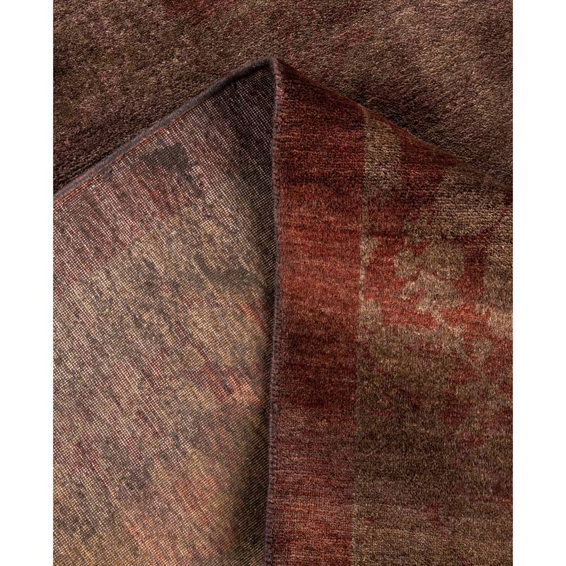 Overdyed One-of-a-Kind Hand-Knotted Area Rug - Brown - 4' 2" x 5' 7"