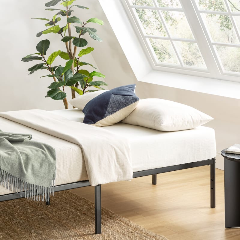 Metal 14-inch Platform Bed Frame By Crown Comfort