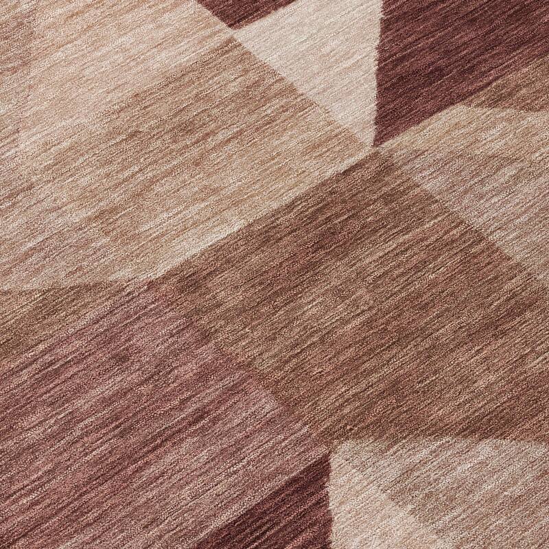 Machine Washable Indoor/ Outdoor Geo Rubi Chantille Rug