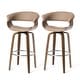 preview thumbnail 136 of 167, Glitzhome Set of 2 or 4 Modern Counter & Bar Height Wooden Swivel Bar Stools