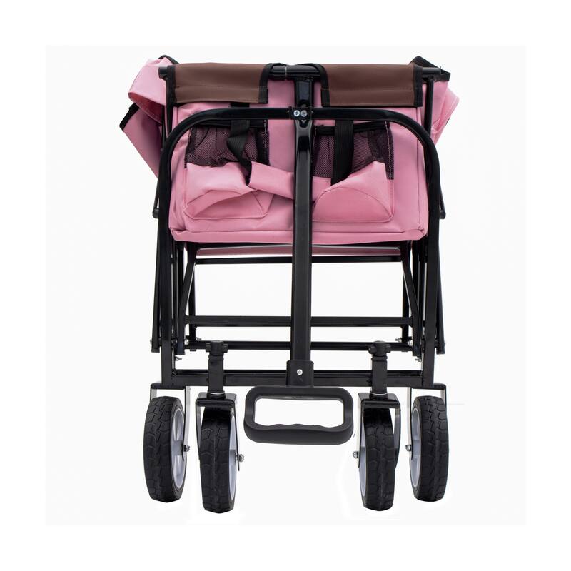 Foldable Wagon with Straps, Beach & Utility Cart, 225lb Capacity