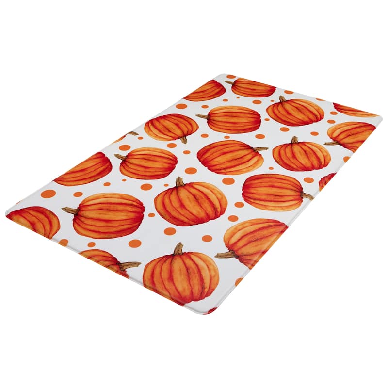 Pumpkins Fall Harvest Kitchen Comfort Anti-Fatigue Floor Mat - 17.75" x 29.5"