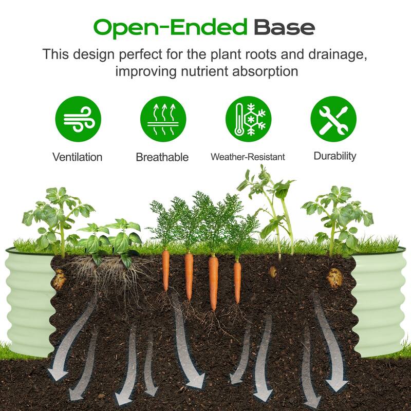 Aoodor 6-in-1 Modular Aluzinc Metal Raised Garden Bed Kit