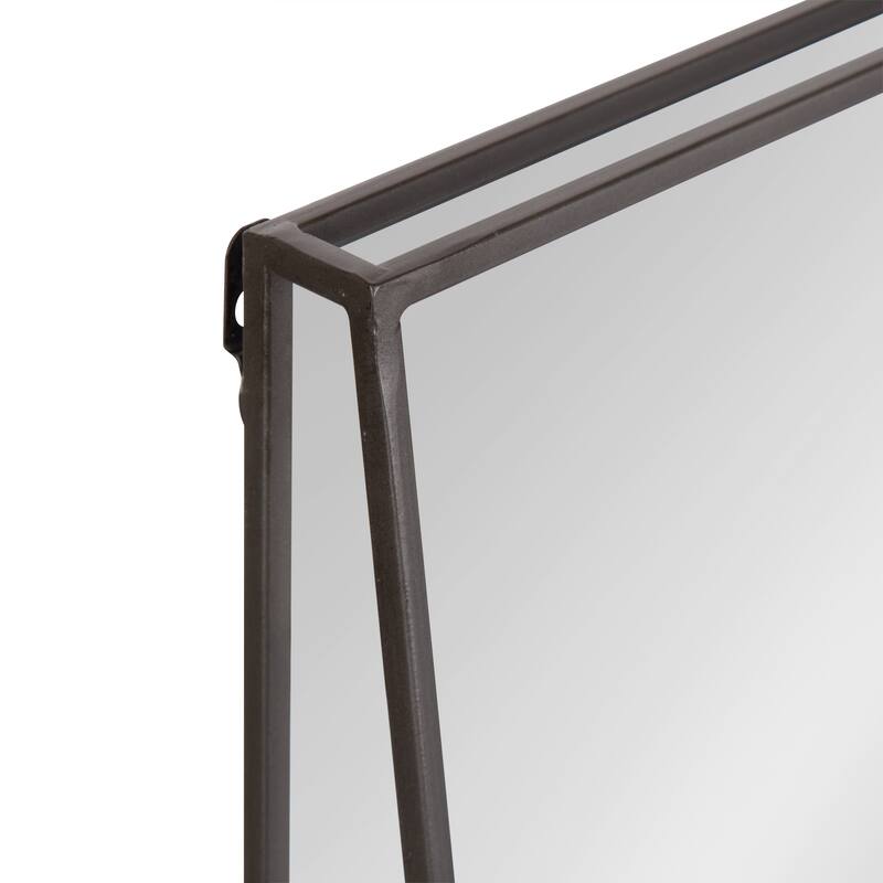 Kate and Laurel Lintz Metal Framed Mirror with Shelf