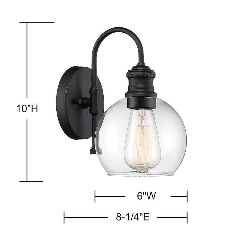 Meridian M50040 10" Tall Outdoor Wall Sconce with Globe Shade