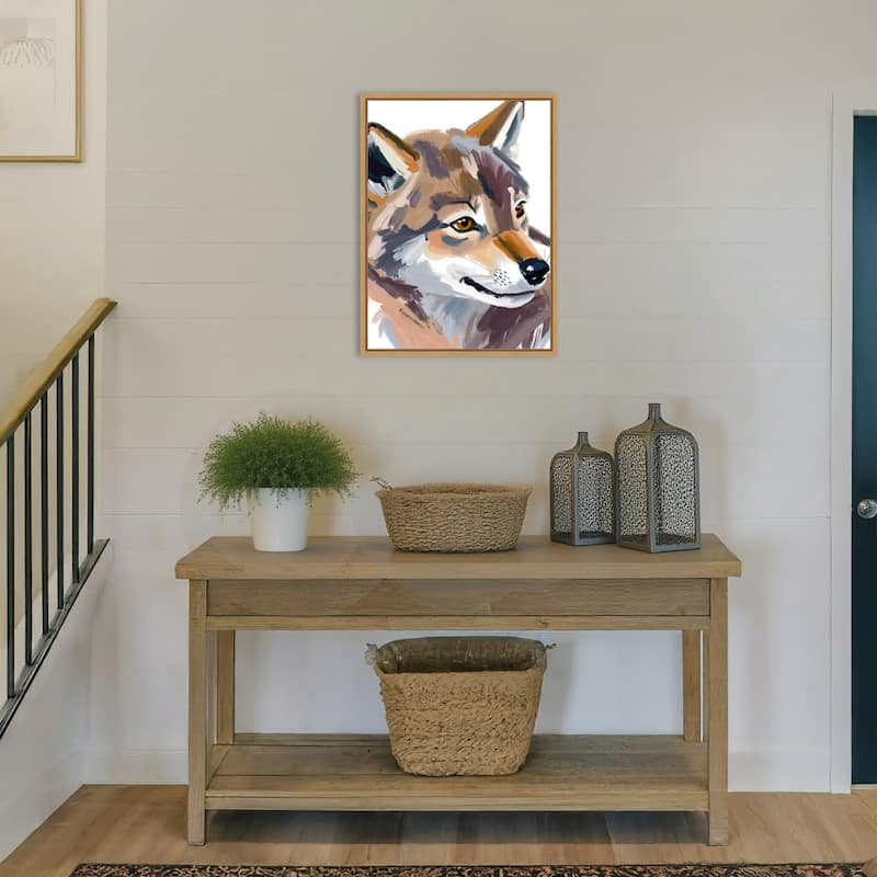 Wolf by Ohkimiko Framed Canvas Wall Art