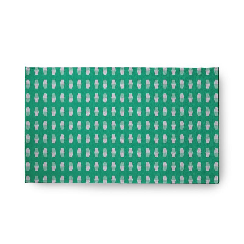 Bowling Pins Rug - Kelly Green - 18" x 30"