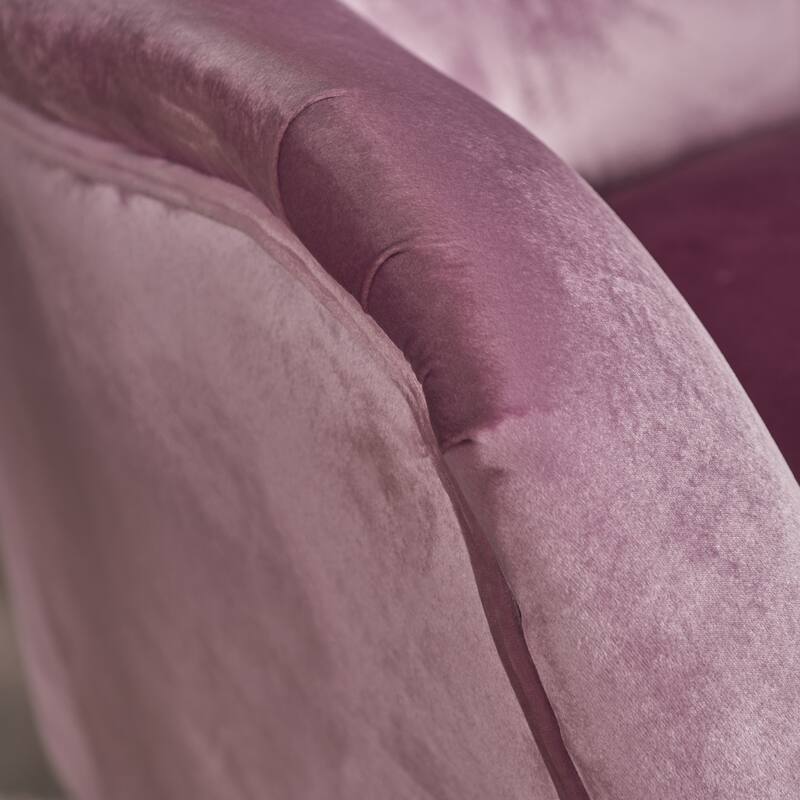 Lavender 34.25" Velvet Arm Chair