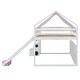 preview thumbnail 37 of 38, Full Size Wooden Loft Bed with House-shaped Frame & Slide