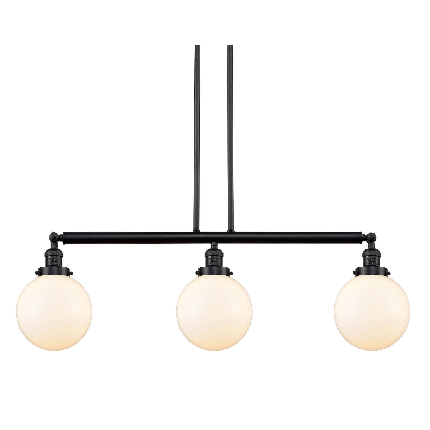 Innovations Lighting 213-S-8 Beacon  Beacon 3 Light 41" Wide Linear Chandelier (Oil Rubbed Bronze / Seedy) - Chandeliers For Bedrooms by Overstock.com