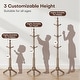 preview thumbnail 7 of 11, Solid Wood Freestanding Coat Rack Hanger, Coat Tree with 9 Hooks - 74"H x19.29"W