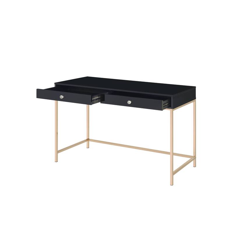 Sophisticated Writing Desk with Stylish Storage and Modern Design