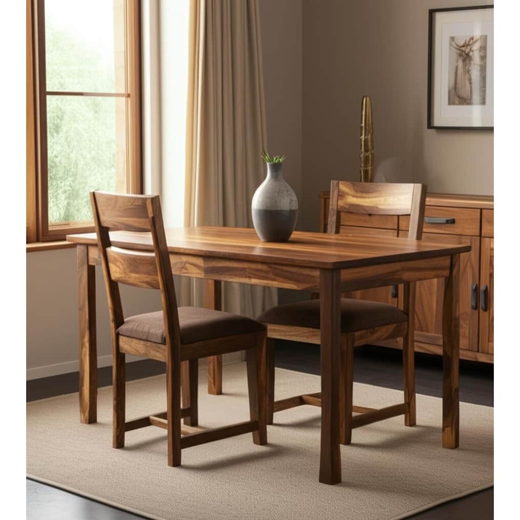 HomeRoots Set of Two Brown Upholstered Seat Ladder Back Dining Side Chairs - 18' X '39' X '18
