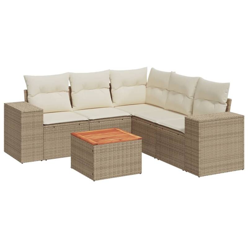 vidaXL Garden Sofa Set Black - 21.7 x 21.7 x 14.6