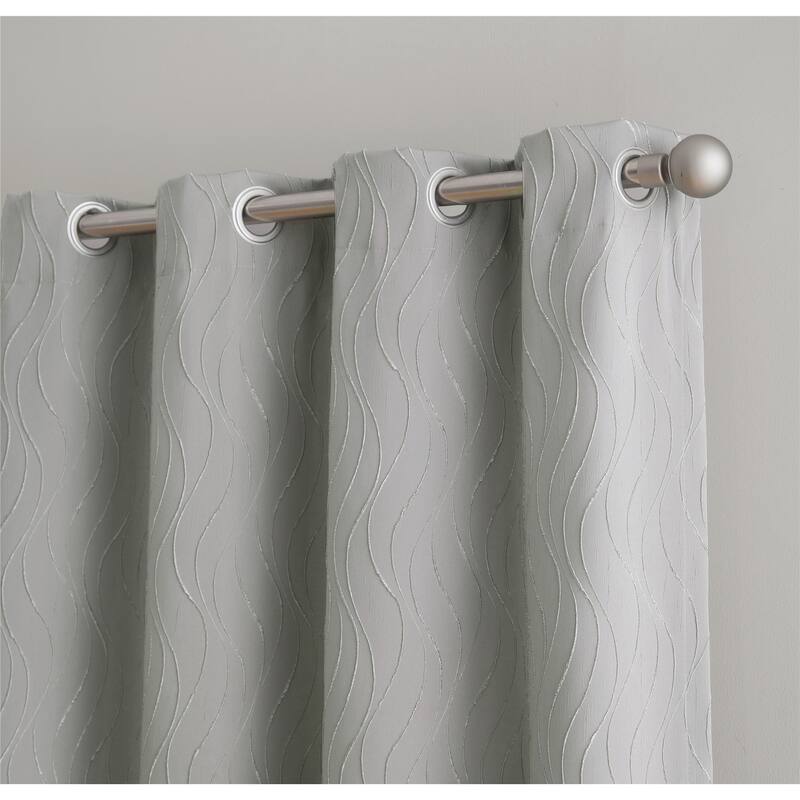 HLC.me Camden 100% Blackout Thermal Energy Efficient Window Curtain Grommet Panels Living Room Bedroom, Set of 2