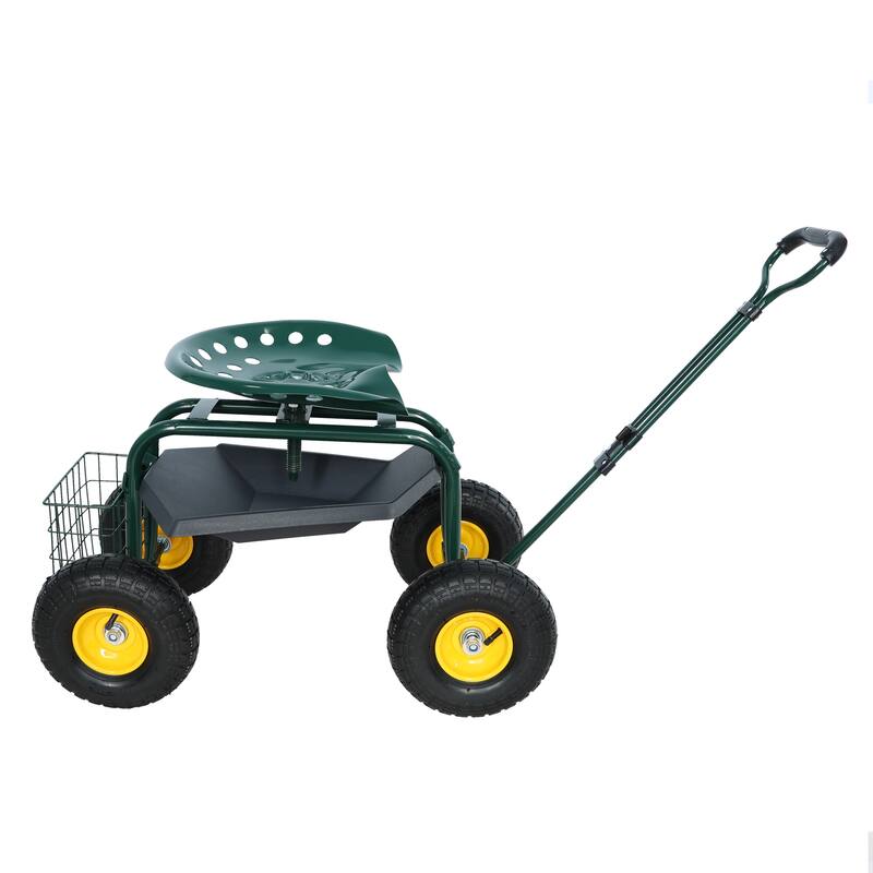 Garden trolley Rolling work chair with wheels