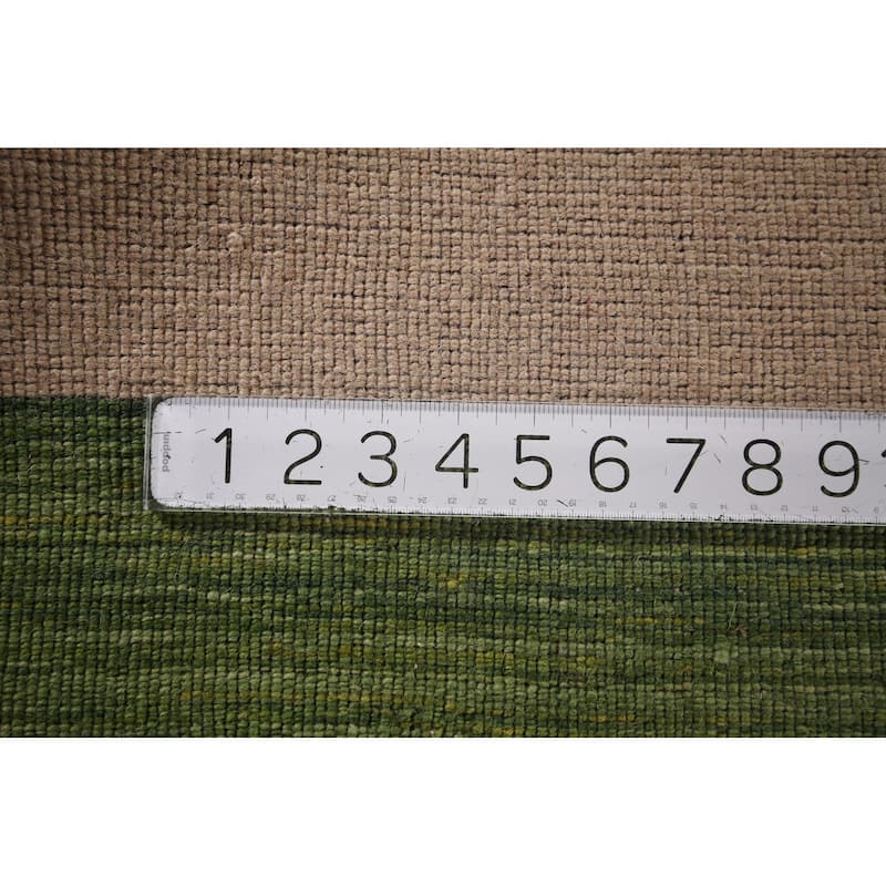 Beige Tribal Gabbeh Oriental Accent Rug Handmade Wool Carpet - 4'2"x 5'8"