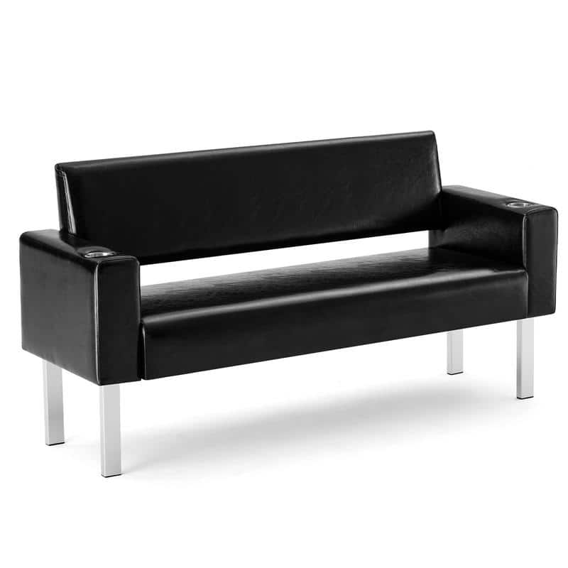 Waiting Room Chairs, PU leather - Black